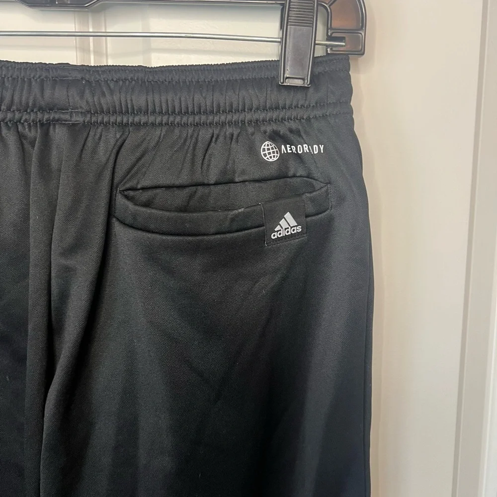 adidas Black  Performance Joggers with White Logo